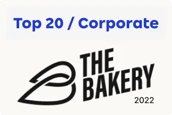 Selo Premiação TOP 20 / Corporate The Bakary 2022