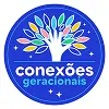 Árvore com tronco em forma de mão, folhas coloridas e texto “conexões geracionais” ao centro.