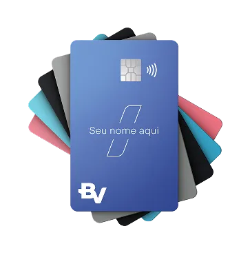 Imagem contendo diversos cartões de crédito BV